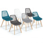 IDMarket - Lot de 6 chaises Bonnie Mix Color Blanc