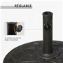 Outsunny Pied de Parasol Base de lestage de Parasol Rond résine Imitation Fonte Motif Rosace diamètre 54,5 cm Poids Net 19 Kg