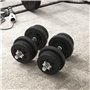 HOMCOM Ensemble d'haltères courtes total 25 kg - dumbbell paires - poids réglable - barres incluses - entraînement musculaire &