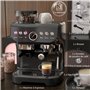 HOMCOM Machine à expresso machine à café à grains 1600W avec moulin à grains, buse vapeur, pompe italienne 15 bars, 1 ou 2 tasse