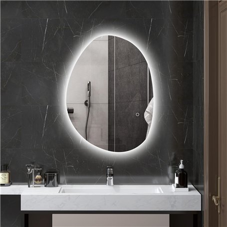 HOMCOM Miroir Salle de Bain 70 x 50 cm