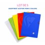 Clairefontaine 303181Cpack Un lot de 5 Cahiers Agrafés Mimesys - A4 21x29,7 cm - 140 Pages Grands Carreaux - Papier Blanc 90 g -