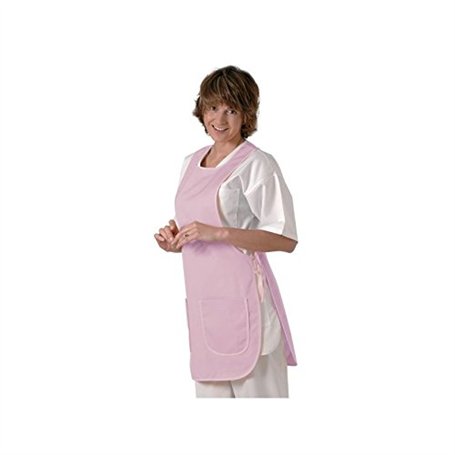 Hurry Jump Tablier chasuble Tablier de travail Femme Tablier nettoyage uniforme de travail sante hotellerie ROSE LIS ROSE