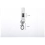 Lot de Tour de Cou avec Attache à Clip métallique - Cordon de Cou pour porte Badge Carte d'Identification (Blanc, 100)