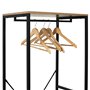 HOME DECO FACTORY - HD7437 - Portant à Vêtement en Acier, Mobilier, Meuble, Portemanteau, Entrée, Black