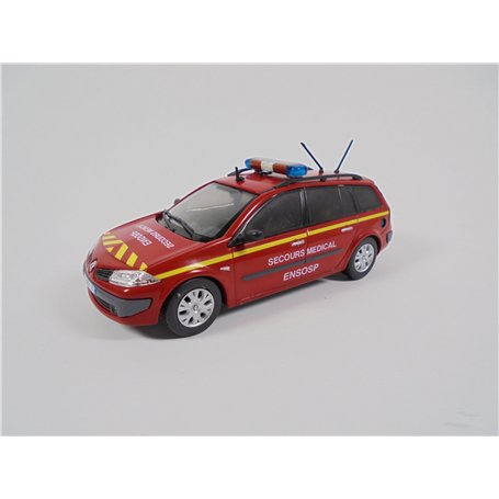 OPO 10 - Camion de Pompiers 1/43 Renault Megane Break véhicule Rapide pour médecin de Sapeurs-Pompiers - Véhicule léger Sapeurs