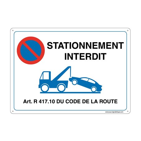 AUA SIGNALETIQUE - Panneau Prépercé (4 Trous) avec Angles arrondis - PVC Rigide 1.5 mm - (300 x 210 mm