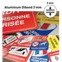AUA SIGNALETIQUE - Panneau Prépercé (4 Trous) avec Angles arrondis - PVC Rigide 1.5 mm - (300 x 210 mm, Stationnement Interdit F
