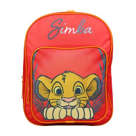 Bagtrotter Sac à dos 31 cm avec poche Disney Le Roi Lion Simba Rouge