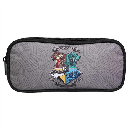 Bagtrotter Trousse Scolaire 2 Compartiments Harry Potter Grise