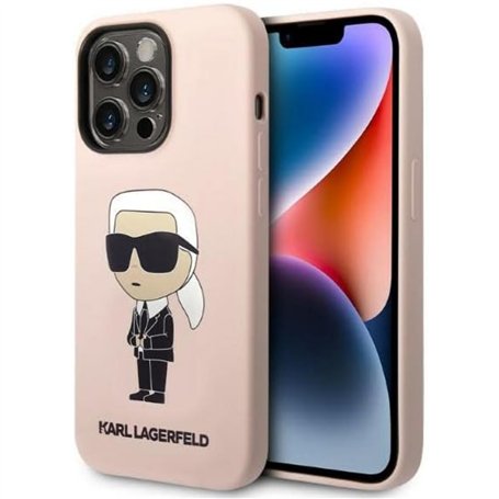 Karl Lagerfeld KLHMP14LSNIKBCP Coque Rigide en Silicone pour iPhone 14 Pro 6
