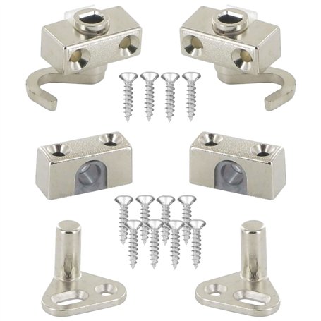 cyclingcolors Kit Fixation Serrure Espagnolette remplacement Meuble Buffet Armoire Crochet Guide Taquet