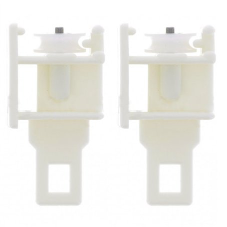 cyclingcolors 2x Poulie de renvoi opposé pour tringle 24 x 16mm en polyamide ivoire Accessoire Suspendeur Fenêtre Store Baie vit