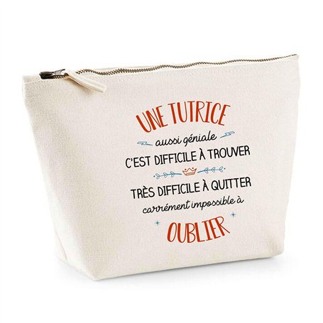 Trousse Une Tutrice Aussi géniale | Pochette Toilette Maquillage Idée Sac Cadeau