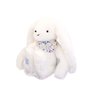 DOUDOU ET COMPAGNIE - Lapin Fleurette Blanc 35 cm – Peluche Ultra Douce pour Bébé avec Foulard Fleuri – Grand Doudou Mixte dès l