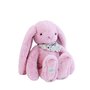 DOUDOU ET COMPAGNIE - Lapin Fleurette Grenadine 35 cm – Peluche Rose Ultra Douce pour Bébé avec Foulard Fleuri – Doudou Mixte dè