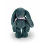 DOUDOU ET COMPAGNIE - Lapin Fleurette Eucalyptus 35 cm – Peluche Ultra Douce Vert Foncé – Doudou Bébé dès la Naissance – Foulard
