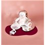 DOUDOU ET COMPAGNIE - Ours Rose Pantin Attache-Sucette Édition 25 Ans – Doudou Peluche Bébé Ultra Doux avec Boîte Cadeau pour Of