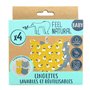 Kit 2 Lots de 4 Lingettes Bébé Chat - Idéal pour Hygiène, Toilette, Change Bebe - Matière Éponge Ultra Douce, Nettoie en Douceur