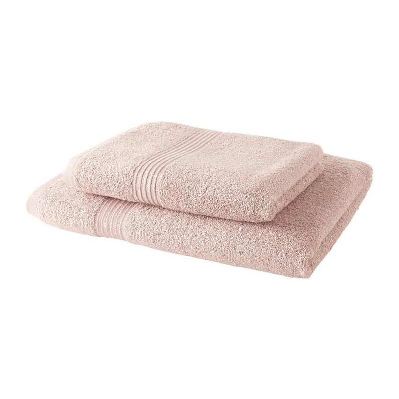 Ensemble de serviettes de toilette TODAY Rose clair 100 % coton