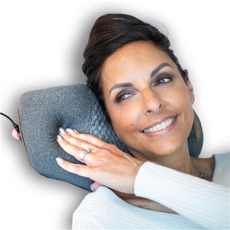Coussin Relaxant Cervicales À Mémoire De Forme - Traction Cervicale Douce - Sac Noir Fourni - CLIMSOM