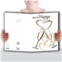 MX-4016 MAXI Grande Carte Géante XXL pour MARIAGE + Enveloppe format 32x23cm - Cœurs Flutes entrelacées Champagne Pétillant Mous