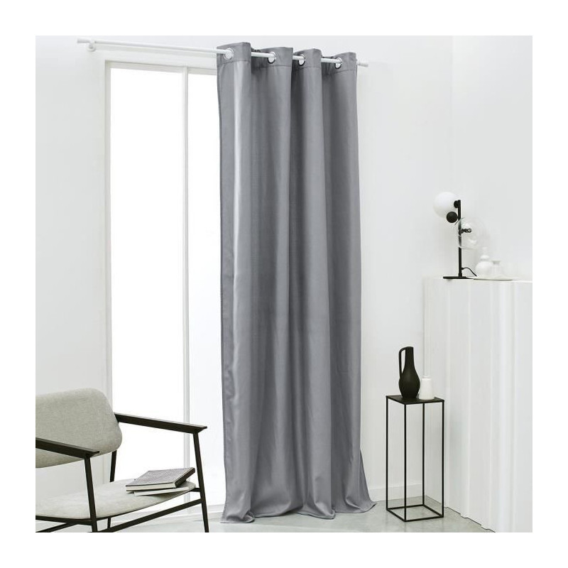 Rideau TODAY Essential Isolation thermique Acier Gris clair 140 x 240 cm