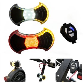 OWLZEN lumière Avant et arrière avec Clignotants pour vélo et Trottinette - Accessoires et Fixation Universelle arrière pour Tro