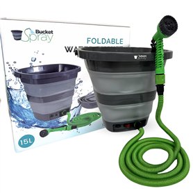 Bucket Spray - Seau d’Arrosage Portable avec Pompe Rechargeable – 15L Pliable – Pulvérisateur Autonome pour Camping