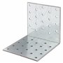 Alberts 820312 Equerre de panneau perforé | galvanisé sendzimir | 100 x 100 x 100 mm | kit de 25