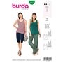 Patron Burda 6231 Top femme ajusté avec une encolure ronde – simple ou double épaisseur - du 36 au 46