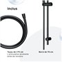AM.PM F01TA022 Hit Ensemble de douche, colonne de douche, noir mat