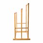 Relaxdays Porte-Serviettes sur pied support 3 Barres HxlxP : 82,5 x 42 x 42,5 cm en bambou salle de bain serviteur de chambre, n
