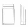 Relaxdays 10019256 Porte-serviettes sur pied avec base antidérapante 3 bras chromés en 3 hauteurs inox 82 x 46 x 21 cm support v