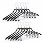 Relaxdays Cintres pour costumes revêtement antidérapant métal 42 cm lot de 10