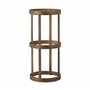 Relaxdays Porte-parapluies rond en bambou design naturel élégant support bois métal HxlxP: 45 x 20,5 x 20,5 cm, marron