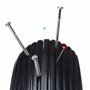 Relaxdays Roue de brouette 3.50-8 avec axe Fixe, Pneu Caoutchouc PU, Jante en Acier, Charge maximale : 100 kg, Noire