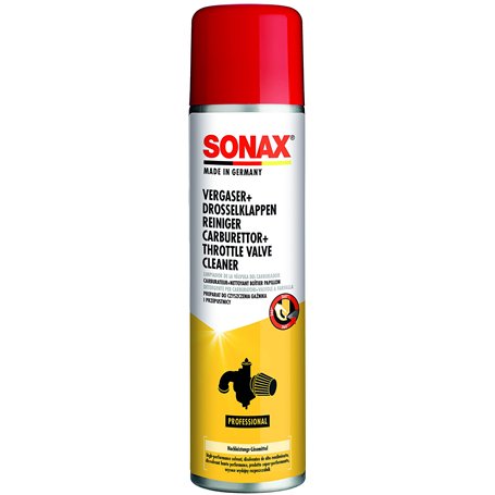 SONAX Carburateur+nettoyant boîtier papillon (400 ml) nettoyage et dégraissage intérieur et extérieur du carter et des clapets d
