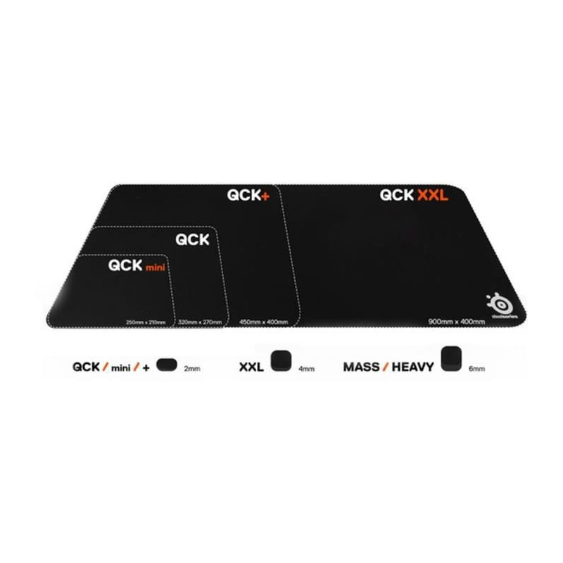 Image secondaire de Tapis de Souris SteelSeries QcK 3XL Jeux Noir 59 x 122 cm