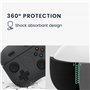 kwmobile Housse pour écouteurs Compatible avec Apple Airpods 4 Coque - Coque de Protection en Silicone - Noir