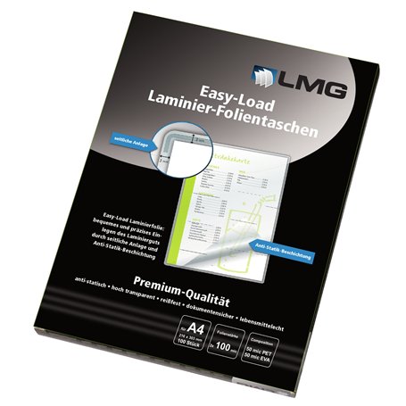 LMG lmge-A4–100 pochettes de plastification Easy Entry A4