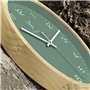 Holzwerk Horloge murale en bois naturel vintage silencieuse sans bruit de tic-tac vert hêtre blanc presque silencieuse en bois m