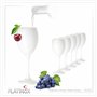 Platinux - Lot de 6 coupes à vin - En verre massif - Pour vin blanc, vin rouge et eau - 320 ml