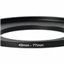 vhbw Bague d'adaptation de Filtre Step-Up de 49 mm vers 77 mm pour Objectif d'appareil Photo - Adaptateur, métal, Noir