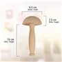 Lantelme 5021 - Kit d'accessoires de couture en bois de hêtre - Champignon à coudre - Bouchons de chaussettes - Aguignon mouche