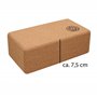 Lot de 2 brique yoga VonBueren | Blocs en liège | 22 x 12 x 7,5 cm | Accessoires de yoga pour homme et femme | Bloc Hatha