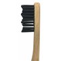 Lot de 2 brosses à dents en bambou avec manche rond et charbon actif de bambou - 100 % recyclable et respectueux de l'environnem