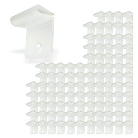 Lot de 100 pinces de plafond pour plafonds à grille / plafonds Odenwald pour profil en T de 24 mm | Languette verticale / 90° |