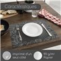 100 Sets de Table avec Motif Ardoise I Saison du Barbecue I DIN A3 carré I Set de Table en Papier I Design Moderne I Set de Tabl
