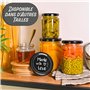 Praknu Pots à Confiture avec Couvercle - 12 Bocal en Verre 500 ml - Avec étiquettes & stylo - Étanche à l'air - Résistant au lav